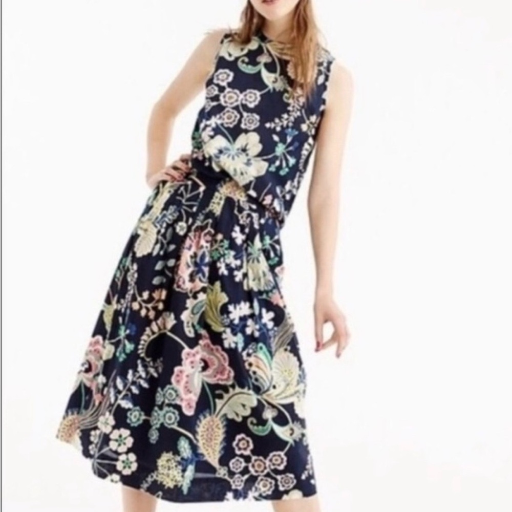 J. Crew Liberty Symphony Floral Print   Top Size 2, Skirt Size 6